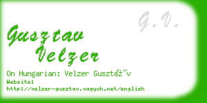 gusztav velzer business card